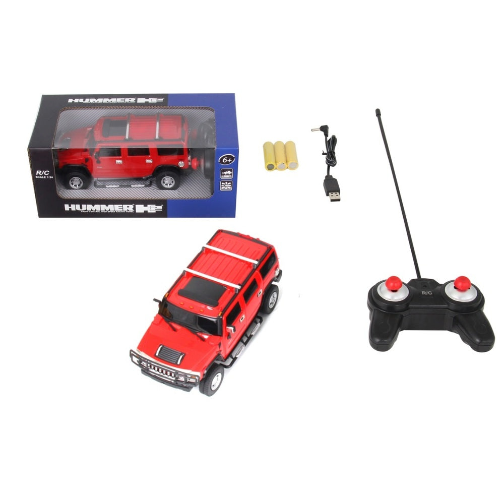 Wemzy - Rc Car Hummer H2 Remote-Red 6BWW