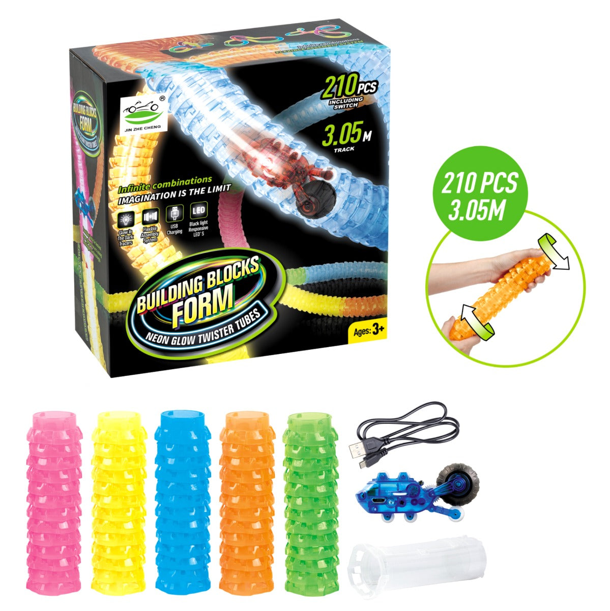 Car Race Track Set - 210 Piece MRPF