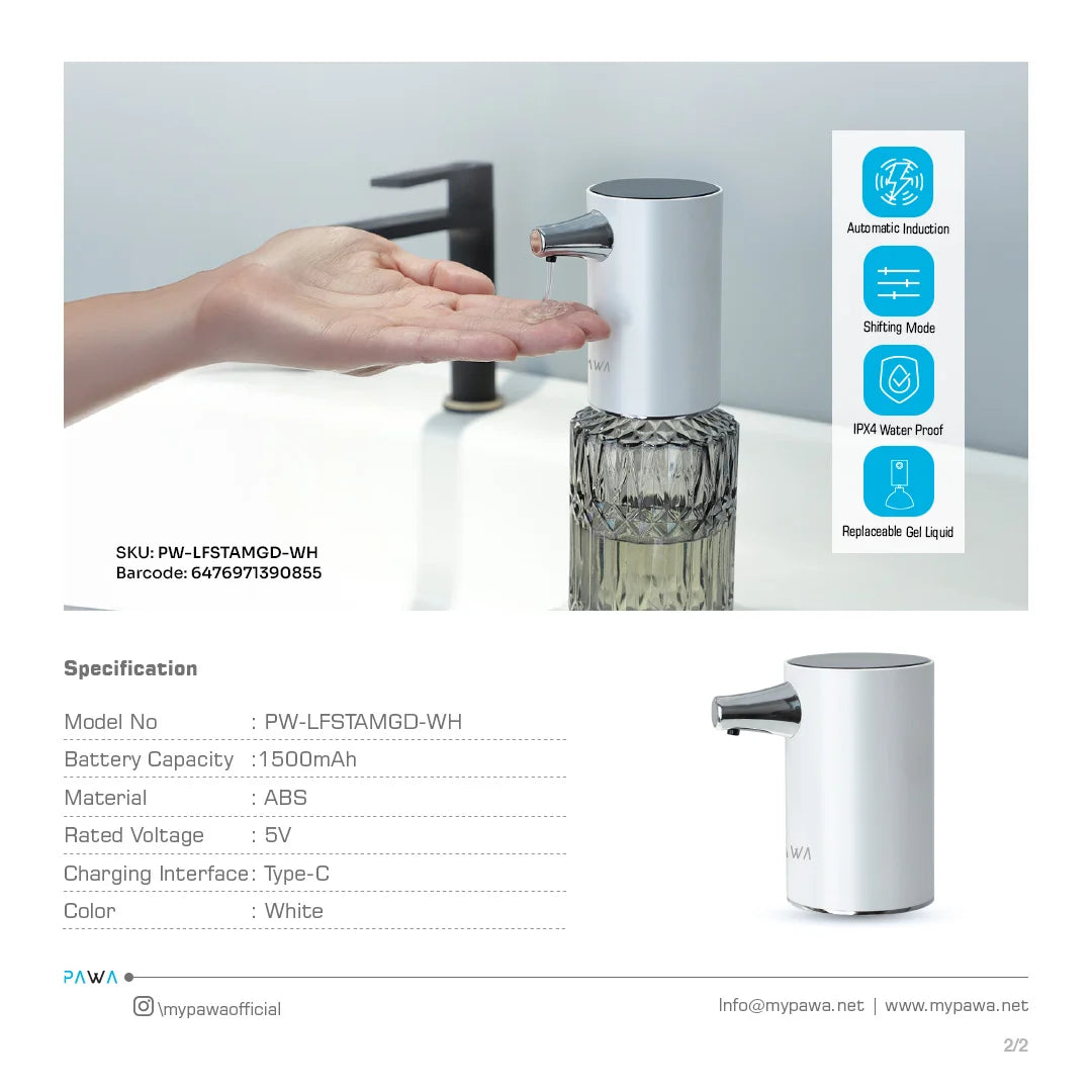 Pawa Automatic Gel Dispenser.