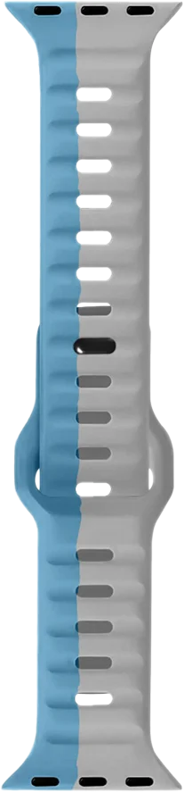 Pawa Lagos Limited Edition Premium Soft Silicon Strap 45/49MM - Grey/Blue