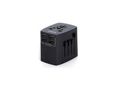 Anker Universal Travel Adapter With 4 Usb Ports (Black) - Future Store