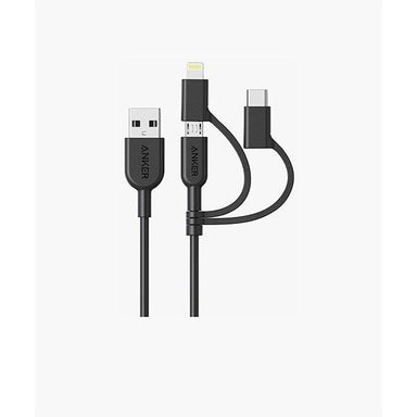 Anker PowerLine II 3-in-1 Cable C89 3ft (0.9m) Black - Future Store