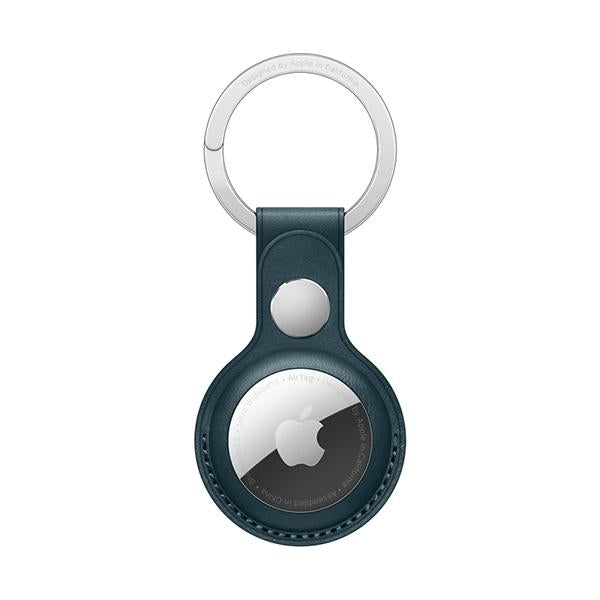 Apple Airtag Leather Key Ring - Baltic Blue