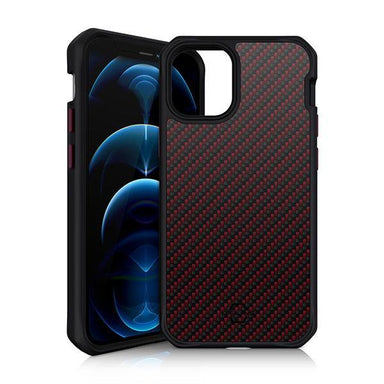 Itskins Hybrid Carbon Case For Iphone 12 Promax 3M Anti Shock|Red - Future Store