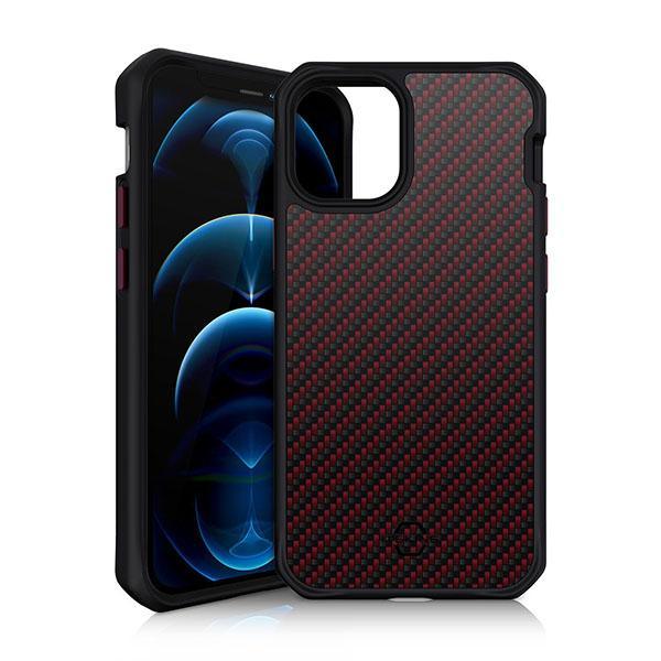 Itskins Hybrid Carbon Case For Iphone 12 Promax 3M Anti Shock|Red