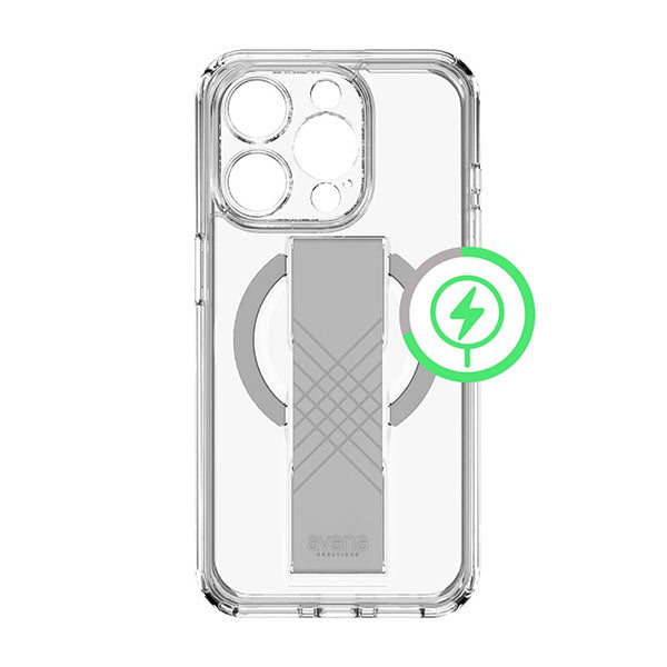Itskins Avana Grip-It Series Case Magsafe With Camera Lens Protector For iPhone 15 Pro Max Clear-ZQTP