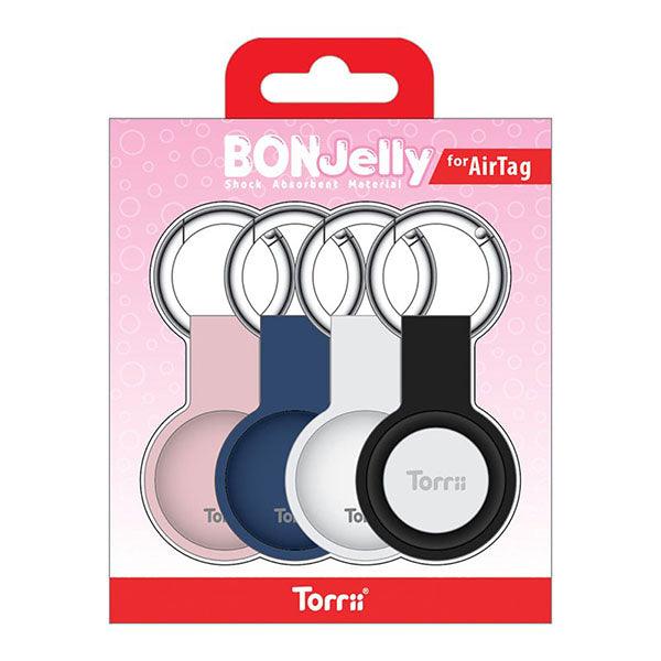 Torrii Bonjelly Silicone Key Ring For Apple Airtag Combo Pack (Black/White/Blue/Pink) - Future Store
