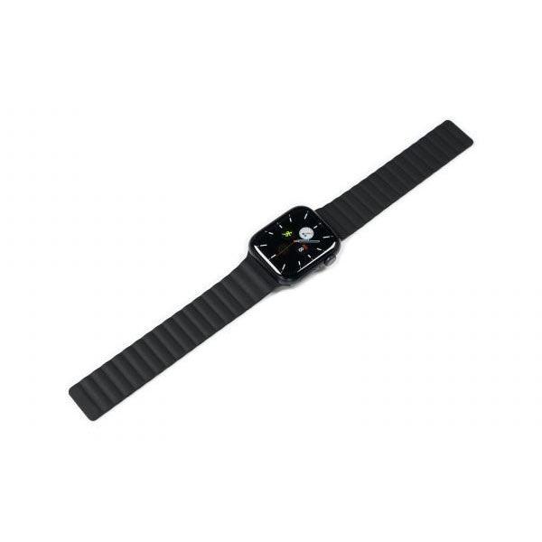Torrii Saturn Silicone Magnetic Apple Watch Band for Ultra 49/ 45/ 44 /42 mm Black - Future Store