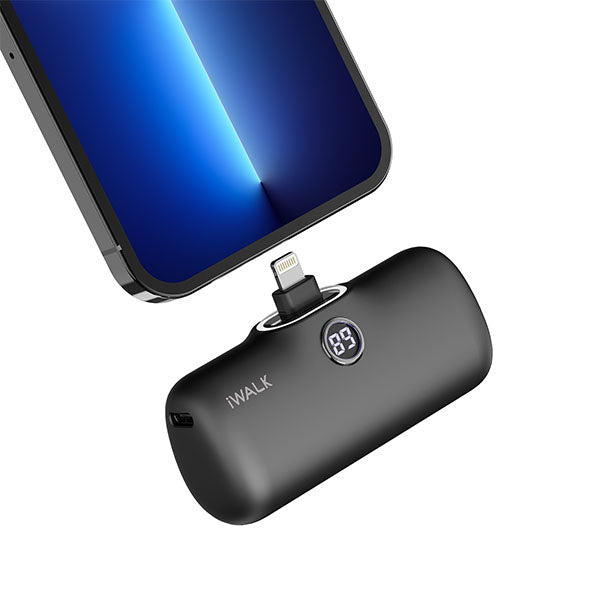iWalk Linkpod Pro Fast charging Portable Pocket Powerbank 4800 mAh for iPhone Black-W3GP