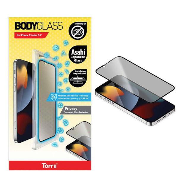 Torrii Bodyglass Privacy Screen Protector for iPhone 13 mini Anti-bacterial Coating - Future Store