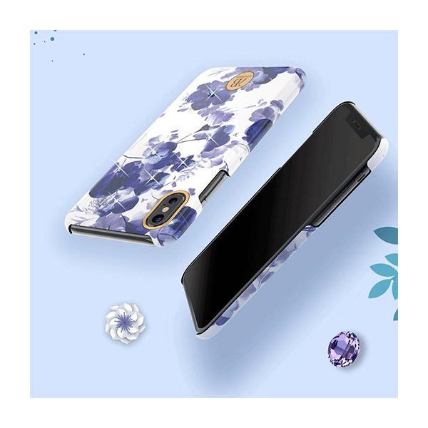 Kingxbar Swarovski Case For Iphone X- Xs - Floral Blue - Future Store