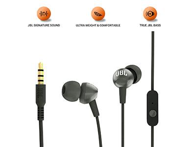 Jbl C200 Si In Ear Phone With Mic Black - Future Store