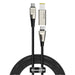 Baseus Flash Series One for Two Fast Charging Data Cable with Square Head Black - Future Store
