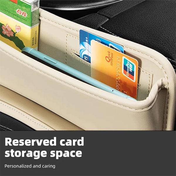 PU Leather Car Seat Gap Filler Organizer Peach - Future Store