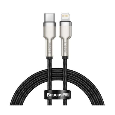 Baseus PD 20W Type-C to Lightning Metal Data Cable 1M Black - Future Store