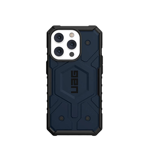 UAG مصمم لهاتف iPhone 14 Pro Case Blue Mallard 6.0 بوصة Pathfinder مغناطيس مدمج متوافق مع MagSafe شحن نحيف خفيف الوزن مقاوم للصدمات غطاء واقي متين من URBAN ARMOR GEAR