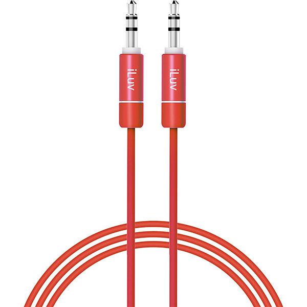 iLuv Premium Aux-In Audio Cable 3ft Red - Future Store
