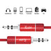 iLuv Premium Aux-In Audio Cable 3ft Red - Future Store