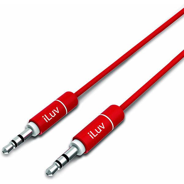 iLuv Premium Aux-In Audio Cable 3ft Red - Future Store