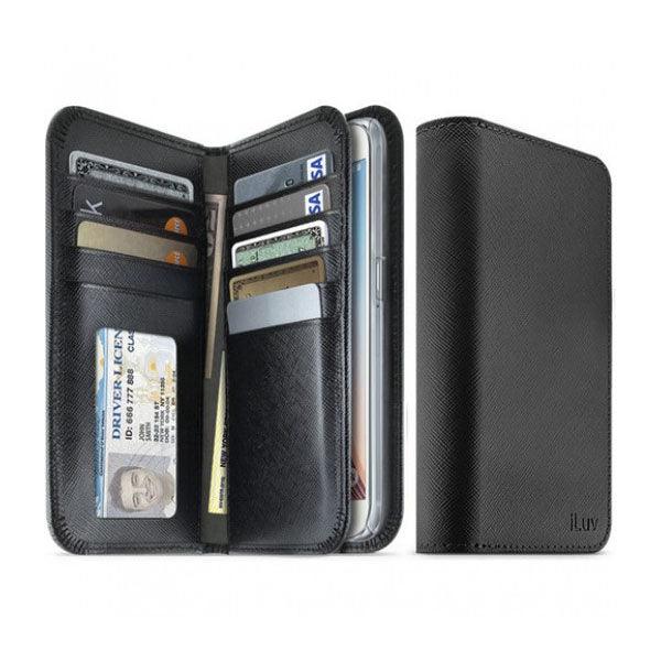 iLuv Jstyle multi slots leather wallet for Galaxy S6 Black - Future Store