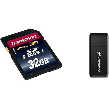 Transcend 32GB SDHC Class 10 Flash Memory Card with Card reader - Future Store