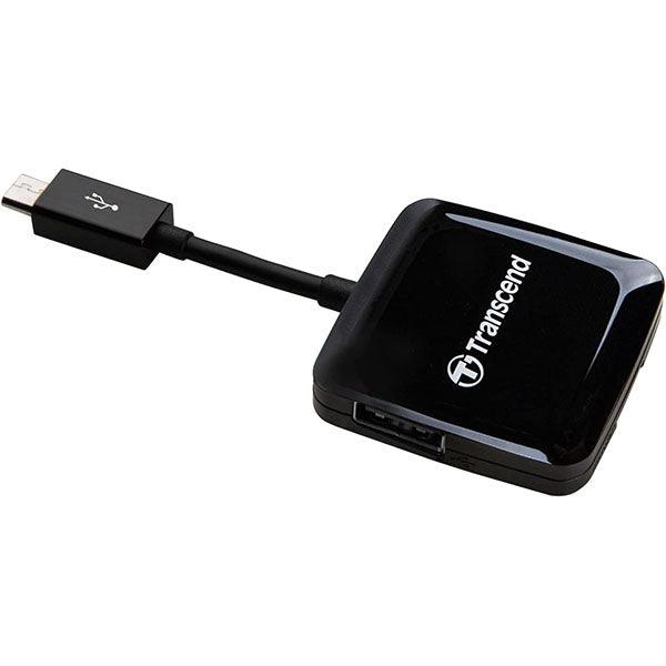 Transcend Micro USB 2.0 OTG Card Reader for Mobiles Black - Future Store