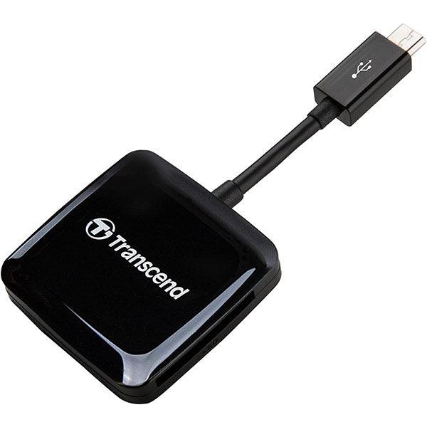 Transcend Micro USB 2.0 OTG Card Reader for Mobiles Black - Future Store