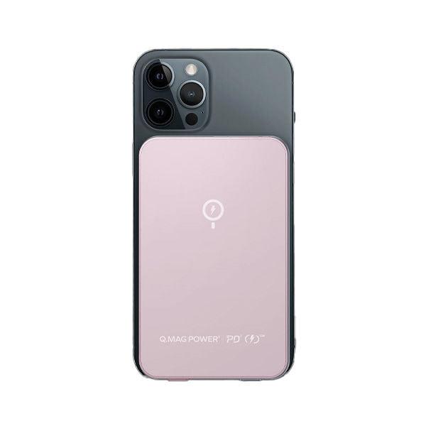 Momax Q.Mag Power7 Magnetic Wireless Battery Pack 10000mAh (Pink) - Future Store