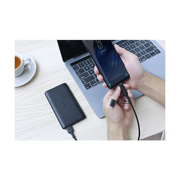 3 In 1 MFI Lightning Cable With Micro USB & USB C Cable Black - Future Store