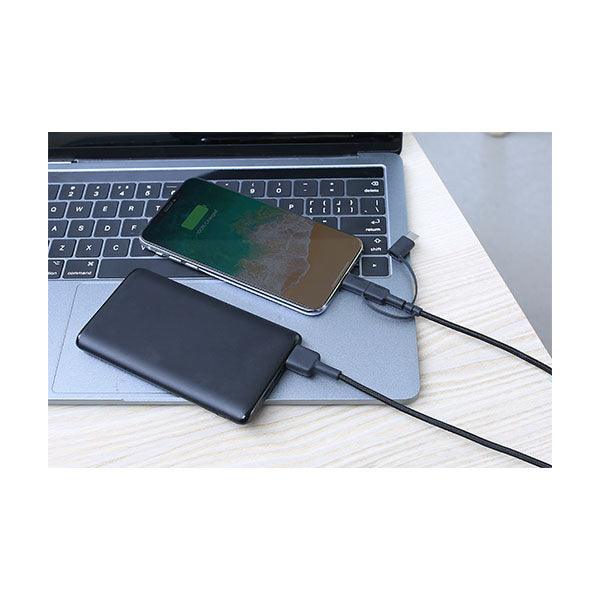 3 In 1 MFI Lightning Cable With Micro USB & USB C Cable Black - Future Store