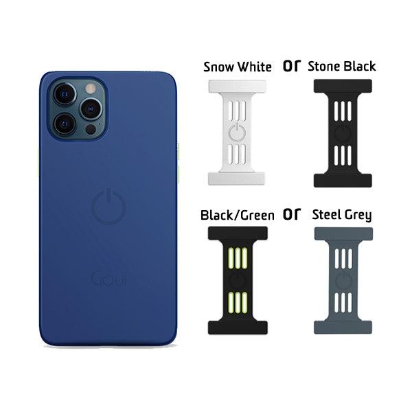Goui Magnetic Case For Iphone 12/12Pro  With Magnetic Bars -Midnight Blue With One Free Strap