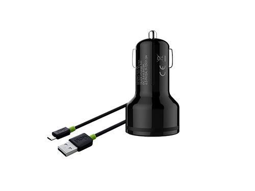 Goui Reno 2 Usb Car Charger With Micro Cable Qc 3.0 (Black)(6939801424095)