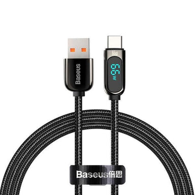 Baseus Display Fast Charging Data Cable USB to Type-C 66W 1M Black - Future Store