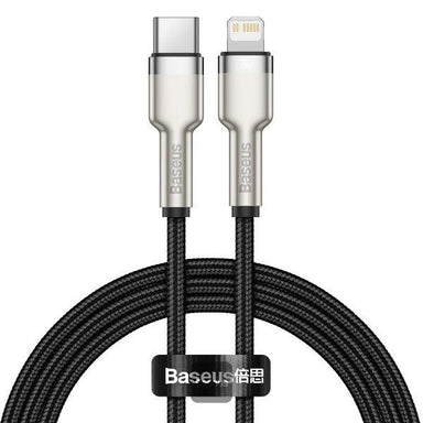 Baseus Cafule Series Metal Data Cable USB to IP PD 20W 1M Black - Future Store