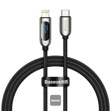 Baseus Display Fast Charging Data Cable Type-C to IP 20W 1M Black - Future Store