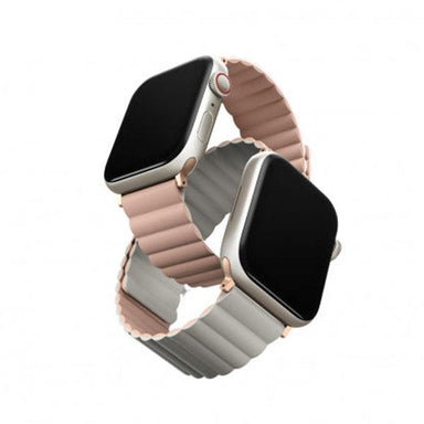 Uniq Revix Reversible Magnetic for Apple Watch Strap 45mm Blush (Pink/Beige) - Future Store