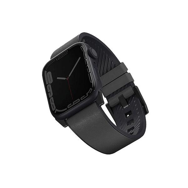 Uniq Straden Leather Hybrid Apple Watch Strap 45/44/42 mm Grey - Future Store