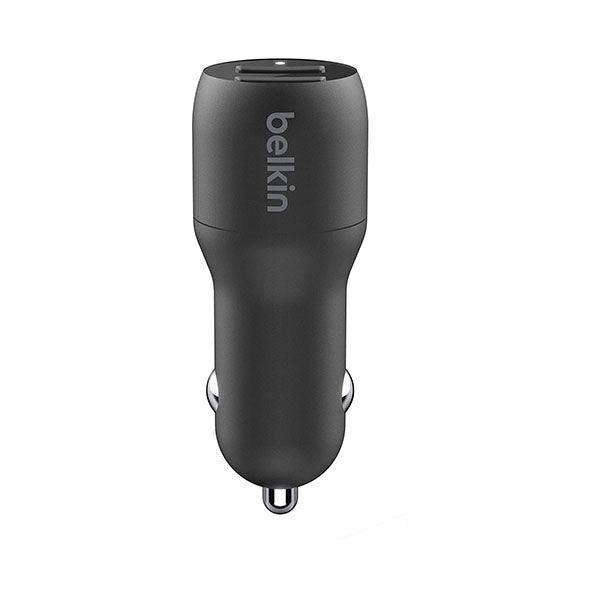 Belkin Car Charger Dual Port With 1M Ltg Cable - Black - Future Store