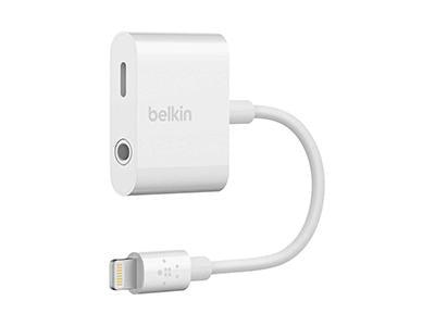 Belkin 3.5Mm Audio+Lightning Charge Rockstar White - Future Store