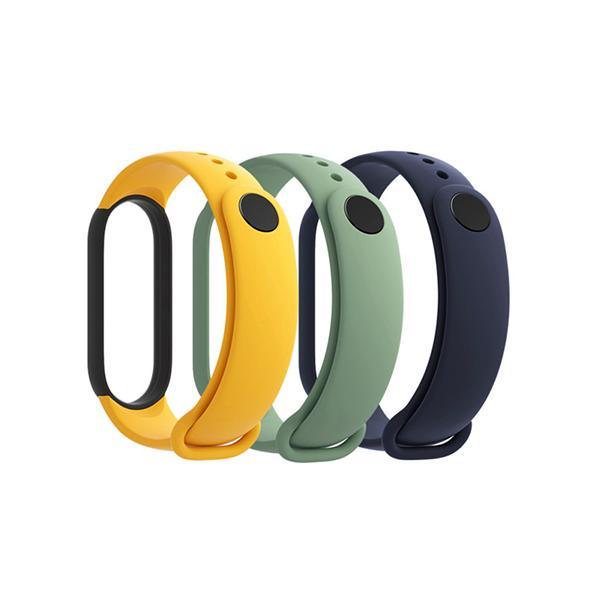 Mi Smart Band 5 Strap Pack Of 3 Navy Blue/Yellow/Mint Green