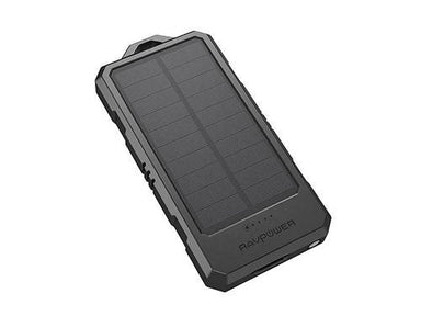 Ravpower 15000Mah Solar Portable Charger Power Bank Black - Future Store
