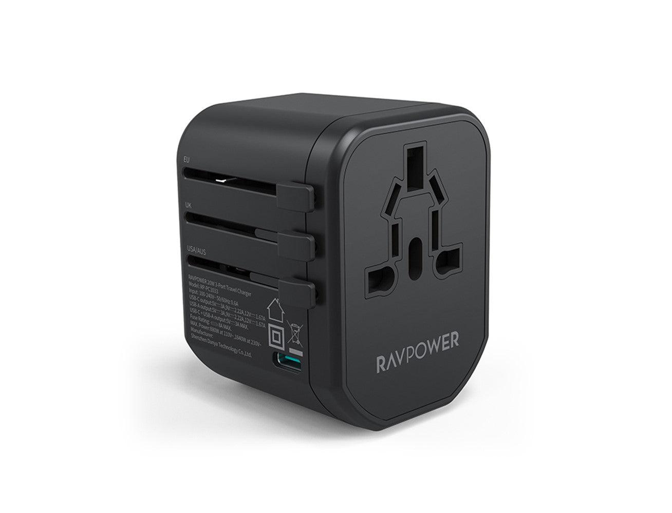 Ravpower RP-PC1033 Pd Pioneer 20 Watts 3-Port Travel Charger - Future Store