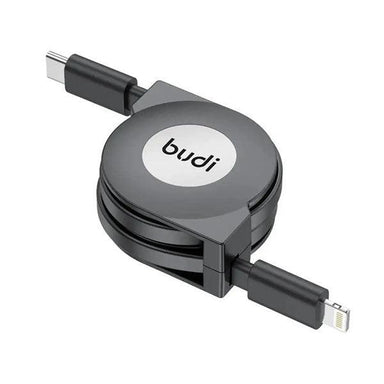 Budi Retractable USB-C to Lightning Cable PD 20W 1 meter - Future Store