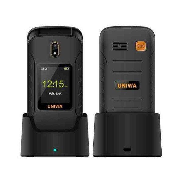 UNIWA V909T 4G Big Buttons Keypad Senior Flip Phone Black - Future Store