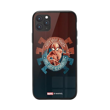 Marvel Spiderman Iphone 11Pro Max Tpu Tempered Glass Bumper Case - Future Store