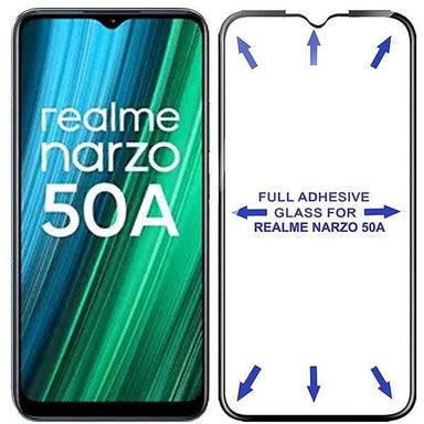 Full Coverage Tempered Glass For Realme Narzo 50A Black - Future Store