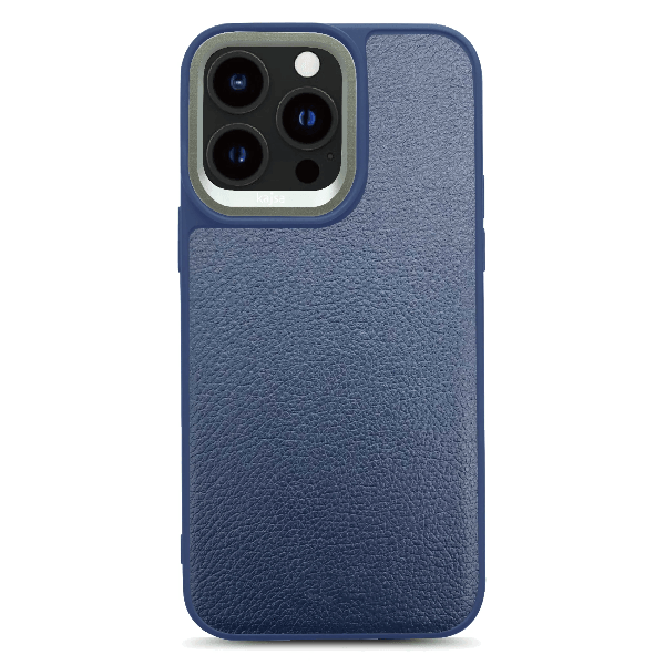 Kajsa Genuine Leather Back Case for iPhone 13 Pro Max Blue - Future Store