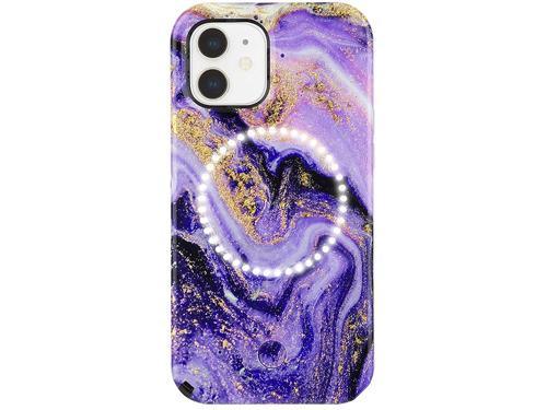 Lumee Halo Case For Iphone 12/12 Pro (Gold Glitter Purple Marble) - Future Store