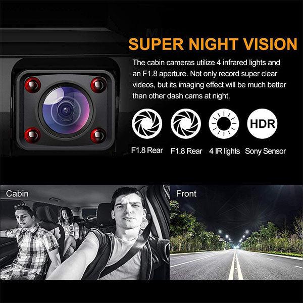 Rexing V3 Basic Dual Camera Front and Inside Cabin Full HD 1080p Dash Cam  with WiFi