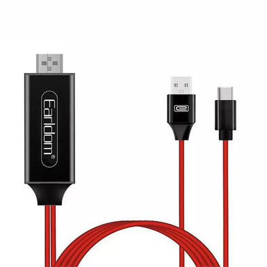 Earldom HDMI Type C Cable 2M Red - Future Store